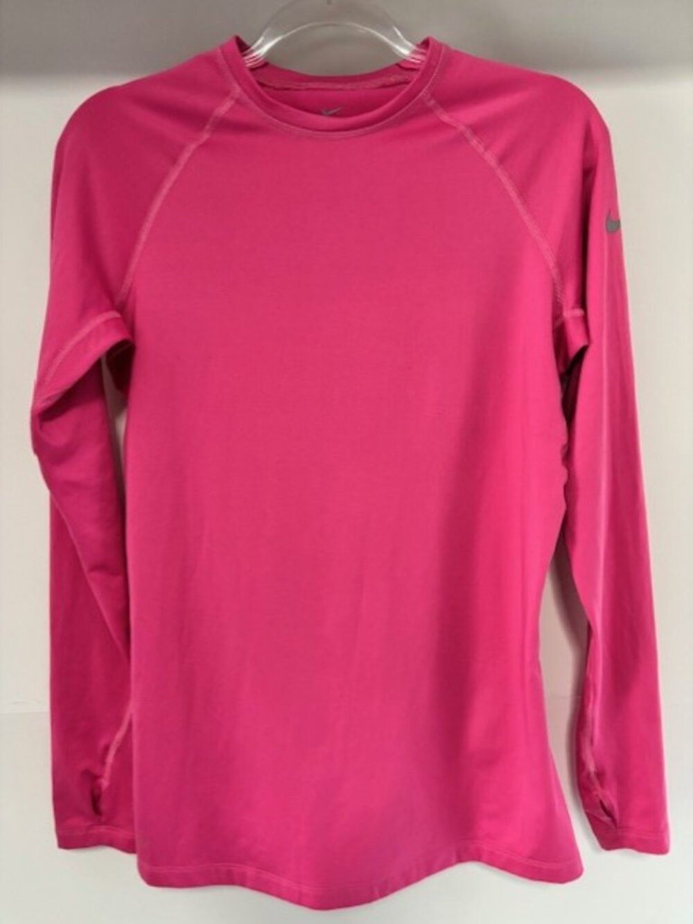 Nike Pro Combat Dri‑FIT Compression Top Women’s L Long Sleeve Pink Athletic